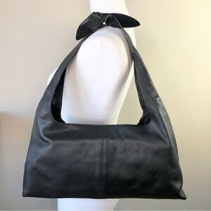 Furla Black Leather Hobo Bag
